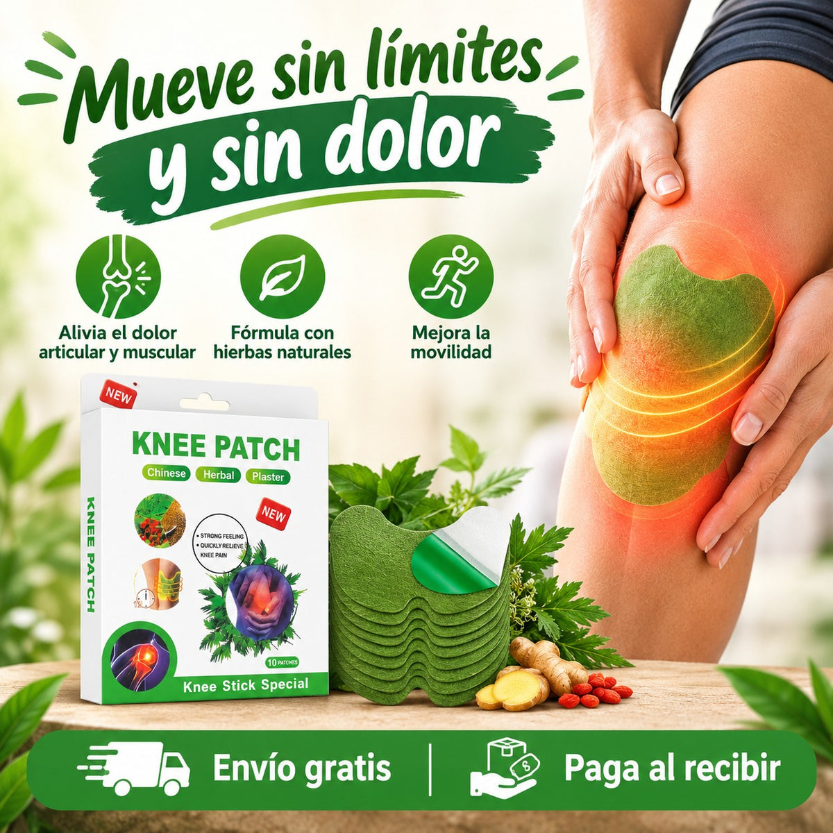 Caja de 10 Unidad - Parches para Rodilla